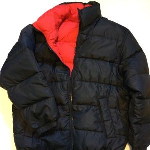 Down Reversible Puffer Jacket Red/Black